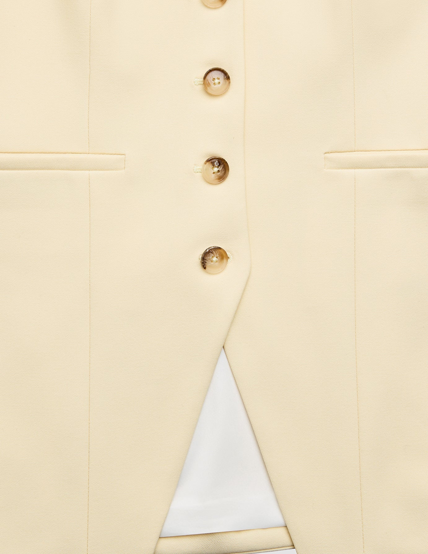 Women Essential Long Vest Misty Yellow